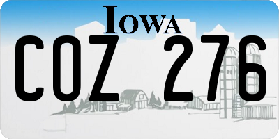 IA license plate COZ276