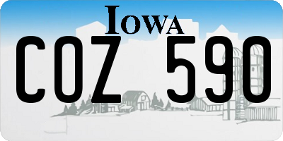 IA license plate COZ590