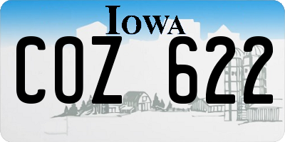 IA license plate COZ622