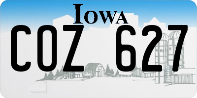 IA license plate COZ627