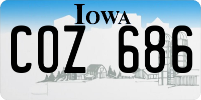 IA license plate COZ686