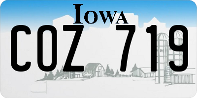 IA license plate COZ719