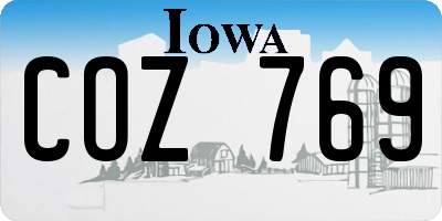 IA license plate COZ769