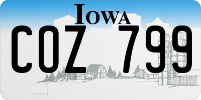 IA license plate COZ799