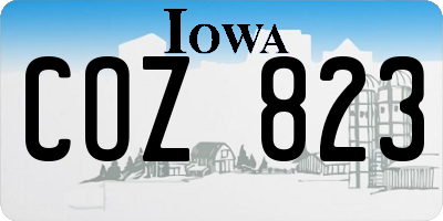 IA license plate COZ823