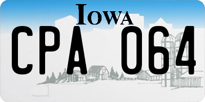 IA license plate CPA064