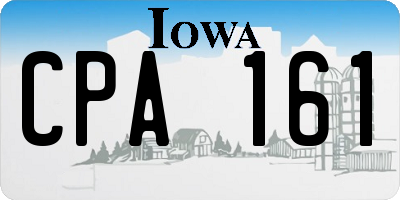 IA license plate CPA161