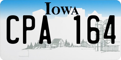 IA license plate CPA164