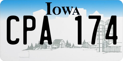 IA license plate CPA174