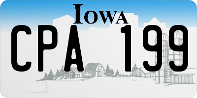 IA license plate CPA199