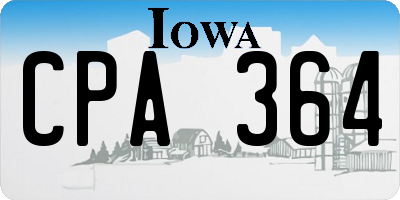 IA license plate CPA364