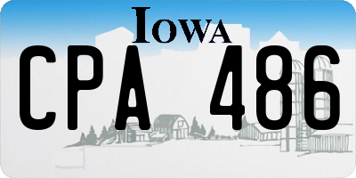 IA license plate CPA486