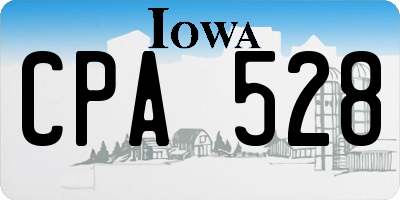 IA license plate CPA528