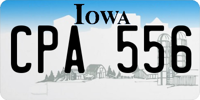 IA license plate CPA556