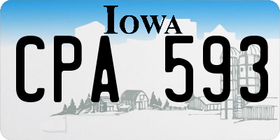 IA license plate CPA593
