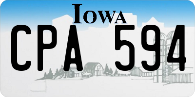 IA license plate CPA594