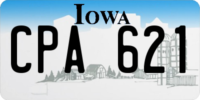 IA license plate CPA621