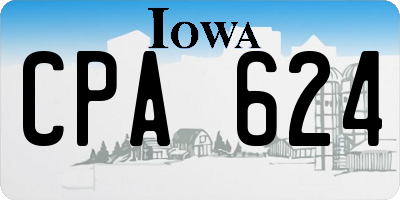 IA license plate CPA624