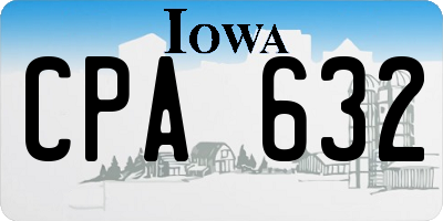 IA license plate CPA632