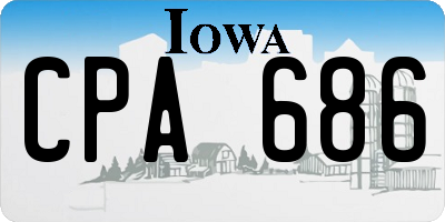 IA license plate CPA686