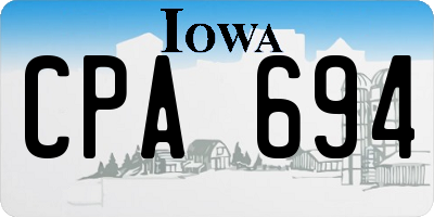 IA license plate CPA694