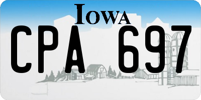 IA license plate CPA697