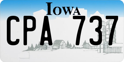 IA license plate CPA737