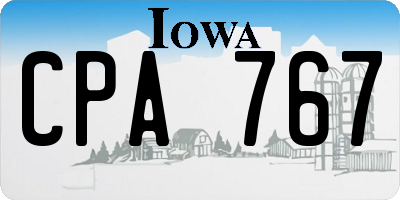 IA license plate CPA767