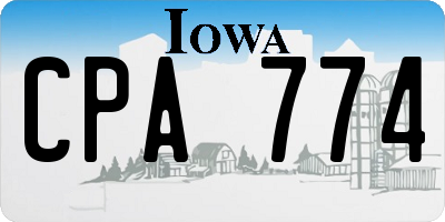 IA license plate CPA774