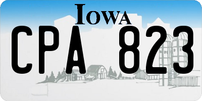 IA license plate CPA823