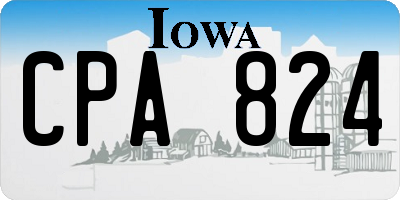 IA license plate CPA824
