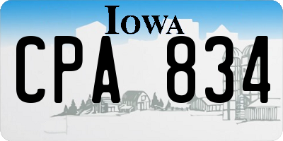 IA license plate CPA834