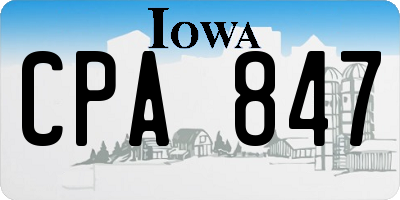 IA license plate CPA847