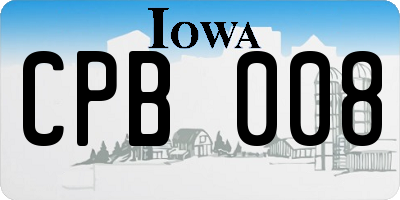 IA license plate CPB008