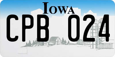 IA license plate CPB024