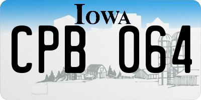 IA license plate CPB064