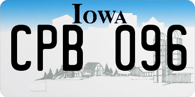 IA license plate CPB096