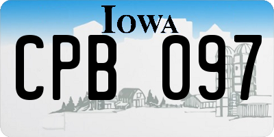 IA license plate CPB097