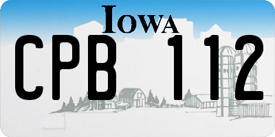 IA license plate CPB112