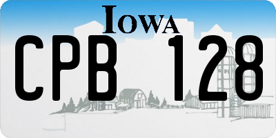IA license plate CPB128