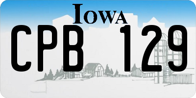 IA license plate CPB129