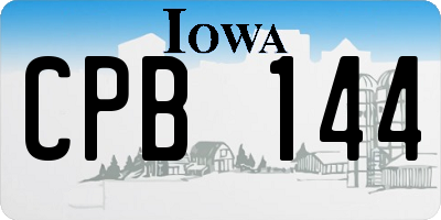 IA license plate CPB144