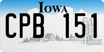IA license plate CPB151
