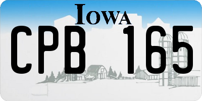 IA license plate CPB165