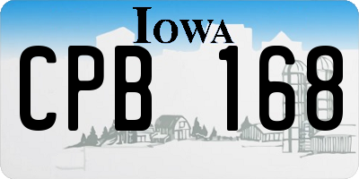 IA license plate CPB168