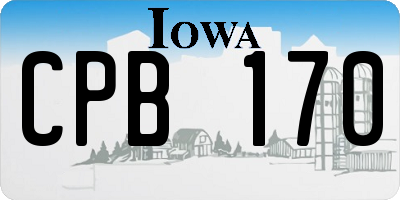IA license plate CPB170