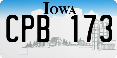 IA license plate CPB173