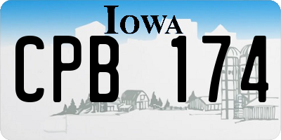 IA license plate CPB174