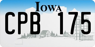 IA license plate CPB175