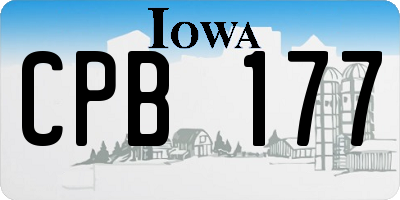 IA license plate CPB177